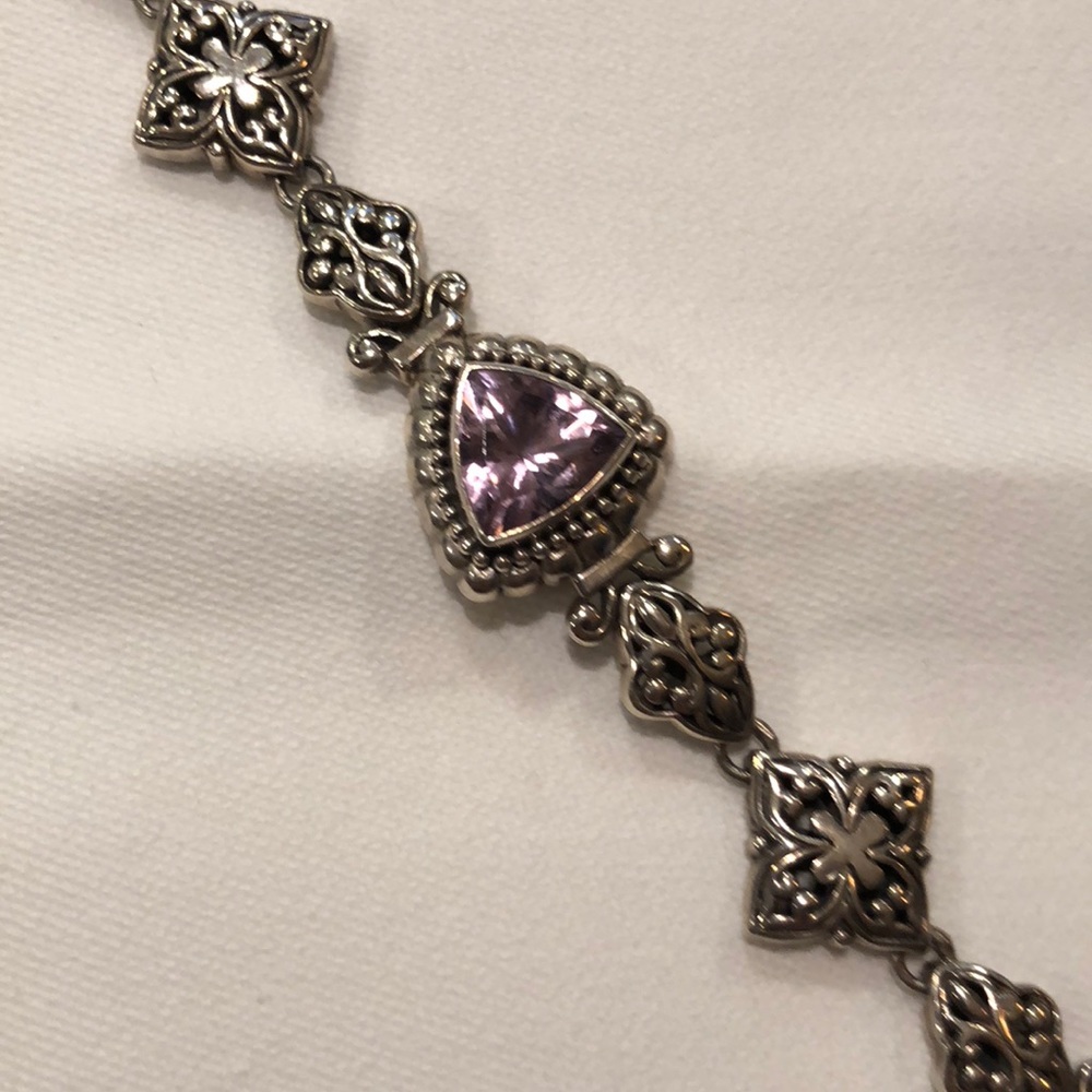 Dani G sterling silver purple amethyst bracelet
